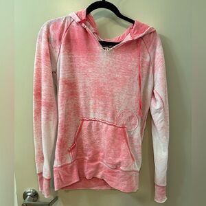 Billabong Pink V-Neck Hoodie Sweater